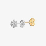 DIAMOND CLUSTER STUD EARRINGS IN 9K YELLOW GOLD HEERA DIAMONDS