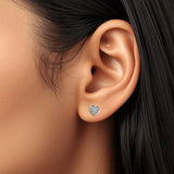 DIAMOND HEART-SHAPED CLUSTER STUD EARRINGS HEERA DIAMONDS