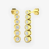 DIAMOND IN RUB OVER SETTING DOP EARRINGS LM JEWELLERY