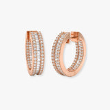 DIAMOND MICROS SET HOOP BAGUETTE & BRILLIANT EARRINGS