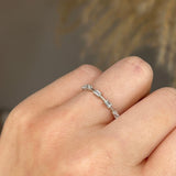 Dainty Sparkling Five Emerald 0.25 Carat Diamond Wedding Band - HEERA DIAMONDS