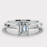 "Daphne" 1 Carat Solitaire Emerald Cut Diamond Engagement Ring SSEC07