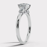 "Darcy" 1 Carat Three Stone Princess Cut with Tapered Baguette Cut Diamond Trilogy Engagement Ring 3SPC03