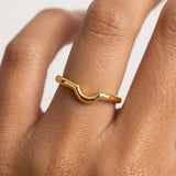 "Delya" Modern Shaped Dipped Centre Eternity Ring ET11