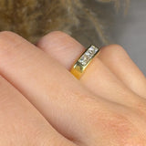 "Delyra" 0.75 Carat Princess Cut Natural Diamond Half Eternity Ring MDR4081