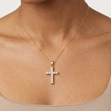 Diamond Claw Setting Cross Pendant