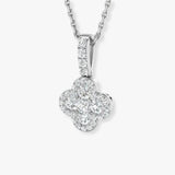 Diamond Cluster Pendant With Chain