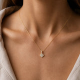Diamond Cluster Pendant With Chain