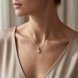 Diamond Cluster Pendant with Baguettes