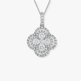 Diamond Cluster Pendant with an Open Halo