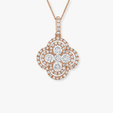 Diamond Cluster Pendant with an Open Halo