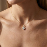 Diamond Flower Cluster Pendant