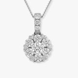 Diamond Flower Cluster Pendant