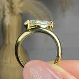 "Elan" 3.01 Carat Pear Cut Solitaire Lab Grown Diamond Engagement Ring HLR557