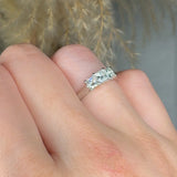 "Elanora" 0.34 Carat Princess Cut Natural Diamond Trilogy Engagement Ring MDR4038