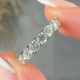 "Elarose" 1.10 Carat Round Cut Natural Diamond Half Eternity Ring MDR4468