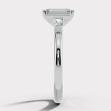 "Elise" 1 Carat Three Stone Emerald Cut Diamond with Tapered Baguette Sides Trilogy Engagement Ring 3SEC50