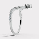 "Eloise" Deep V Shaped Micro Set 0.40ct Diamond Eternity Ring ET44