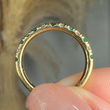 "Elv" Emerald Green 0.6 Carat Natural Diamond Half Eternity Ring HR1774 HEERA DIAMONDS