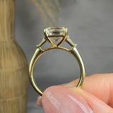 "Elvar" 2 Carat Princess Cut Lab Grown Trilogy Diamond Engagement Ring HLM116