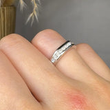 "Elyrique" 0.48 Carat Round Cut Natural Diamond Half Eternity Rings MDR3929 HEERA DIAMONDS