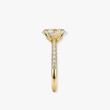 "Elyssia" 3.02 Carat Oval Cut Lab Grown Diamond Shoulder Engagement Ring HLR459