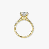 "Elyssia" 3.02 Carat Oval Cut Lab Grown Diamond Shoulder Engagement Ring HLR459