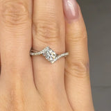 "Elyxen" 0.41 Carat Round Cut Natural Diamond Shoulder Engagement Ring HR1938 HEERA DIAMONDS