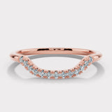 "Emery" 0.20ct Micro Set Diamond Subtly Shaped Eternity Ring ET33