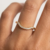 "Emery" 0.20ct Micro Set Diamond Subtly Shaped Eternity Ring ET33