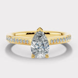 "Emmy" 1 Carat Pear Cut Diamond Grain Set Diamond Band DSPS04