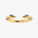 "Ereny" Branch & Leaf Marquise 0.25ct Diamonds Open Eternity Ring ET9