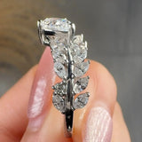 "Estella" 1.11 Carat Pear Cut Shoulder Diamond Engagement Ring HLR553 HEERA DIAMONDS