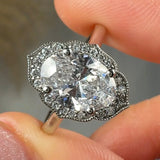 "Florence" 1.7 Carat Oval Cut Engagement Ring HLR510 HEERA DIAMONDS