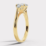 "Glenney" 2.5 Carat Three Stone Oval Cut with Pear Trilogy Engagement Ring
