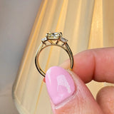 "Gloria" Radiant Cut Yellow Fancy 1.5 Carat Trilogy 18k Yellow Gold Engagement Ring HEERA DIAMONDS