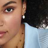HD X JJ Calm Mother of Pearl Stud Earrings HD X Golden Edit