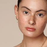 HD X JJ Heart Stud Earrings - MOP HD X Golden Edit