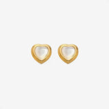 HD X JJ Heart Stud Earrings - MOP Hot Diamonds