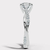 "Halena" Round Cut 2 Carat diamond Shoulder Platinum Engagement Ring DSRB31 HEERA DIAMONDS