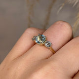 "Hannah" Blue Round Cut Diamond Engagement Ring - HEERA DIAMONDS
