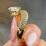 "Hanover" 1.84 Carat Pear Cut Shoulder Diamond Engagement Ring HLR506 HEERA DIAMONDS