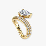 "Hanover" 1.85 Carat Pear Cut Shoulder Lab Grown Diamond Engagement Ring HLR506