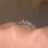 "Harper" Three Stone Round Brilliant Cut Diamond Trilogy Engagement Ring 3SRB51 - HEERA DIAMONDS