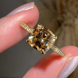 "Helen" Cognac/Brown Diamond Pave-set Diamond Band DSCC01 HEERA DIAMONDS