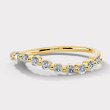 "Helene" Bubble Wave Shaped Round Brilliant 0.50ct Diamonds Eternity Ring ET50