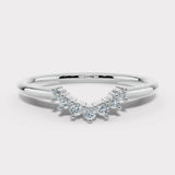 "Hollis" Subtle U Shaped 0.20ct Diamond Eternity Ring ET31