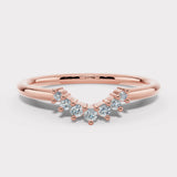 "Hollis" Subtle U Shaped 0.20ct Diamond Eternity Ring ET31