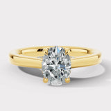 "Honor" 2 Carat Hidden Under Halo Oval Cut Diamond Yellow Gold Engagement Ring UHOC15 HEERA DIAMONDS