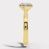 "Honor" 2 Carat Hidden Under Halo Oval Cut Diamond Yellow Gold Engagement Ring UHOC15 HEERA DIAMONDS